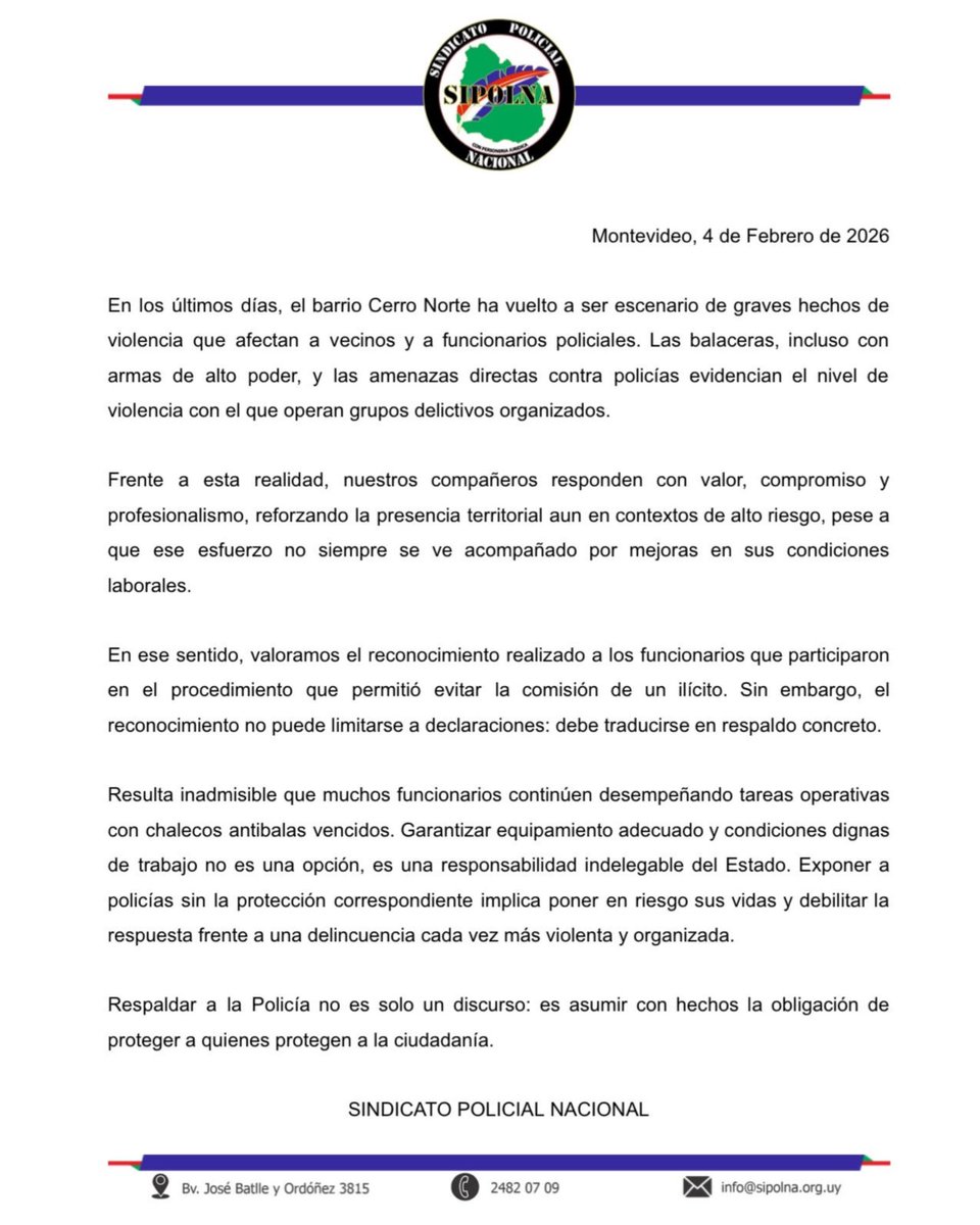 SINDICATO POLICIAL NACIONAL tweet media