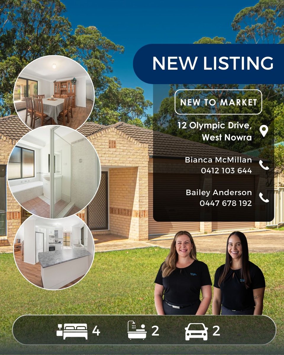Integrity2003's tweet photo. ✨NEW LISTINGS ✨
Swipe to view some of our recent listings!

📍 12 Olympic Drive, West Nowra 
https://t.co/b2SptrJjXO 

📍 11 Barramundi Avenue, North Nowra 
https://t.co/kQ3fZeDByz 

📍 9/96 Jerry Bailey Road, Shoalhaven Heads
https://t.co/e3QZlfiXvk https://t.co/mZG7ElVEoA