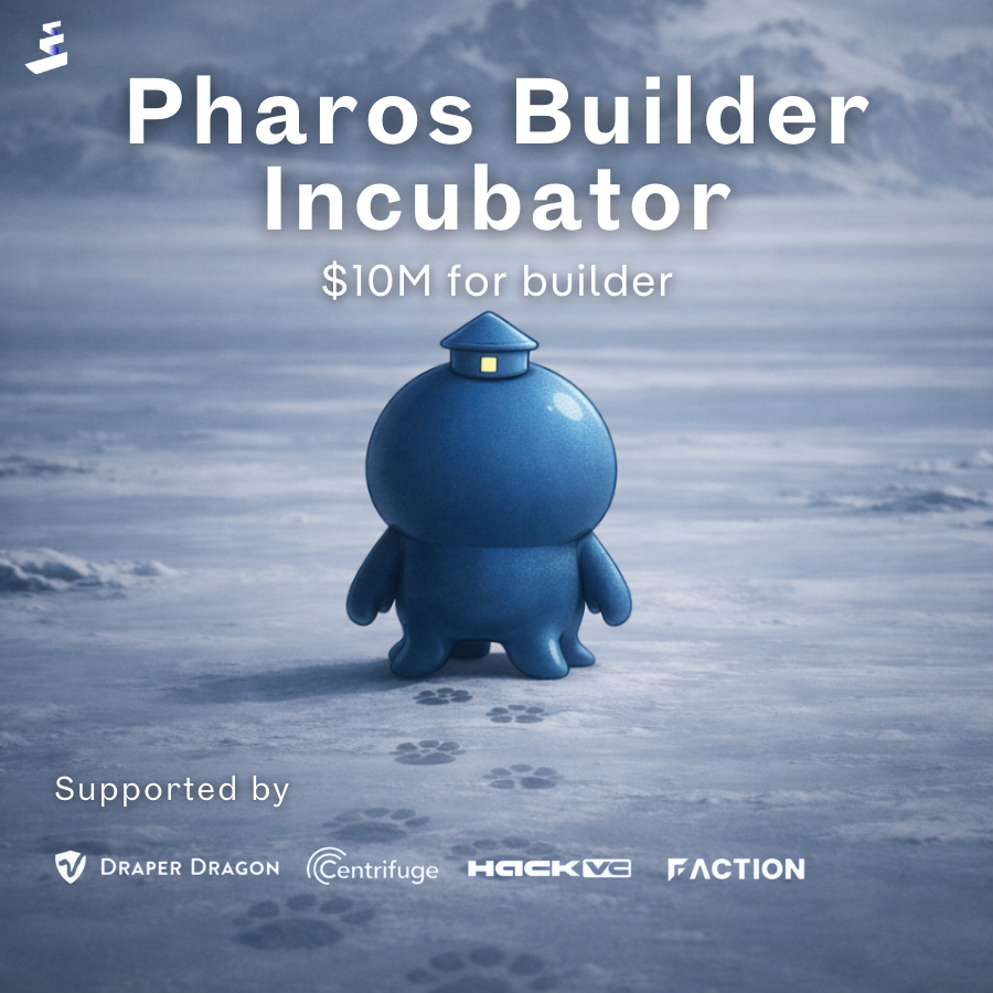 🌊 Pharos Builder Incubator 🌊 

$10M set aside for teams actually building RealFi!  

Powered by <a href="/pharos_network/">Pharos | Testnet Live</a> alongside <a href="/hack_vc/">Hack VC</a>, <a href="/FactionVC/">Faction</a>, <a href="/DraperDragon/">Draper Dragon</a>, <a href="/centrifuge/">Centrifuge</a> 

Hands-on technical support, execution-focused GTM, and investor access that makes sense for RWAs  

If