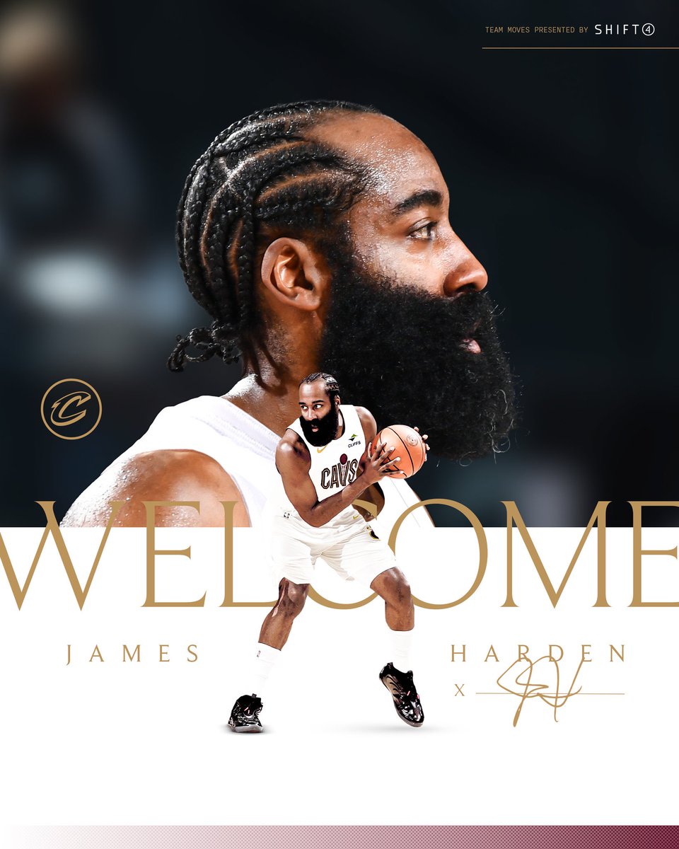 ElMundoNBA's tweet photo. Los Cleveland Cavaliers dan la bienvenida a James Harden https://t.co/6UOFGCEnyp