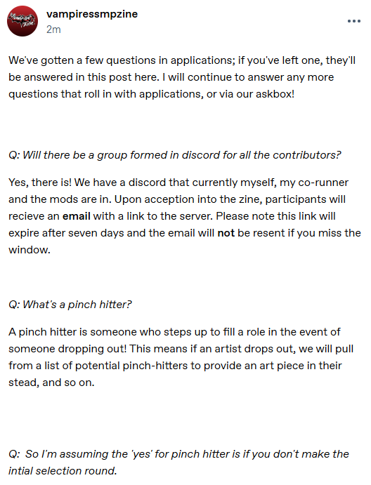 VSMPZine's tweet photo. Answered a bunch of questions we got in the applications form! (1/2) -🌙 https://t.co/bQ7yZXdN3h