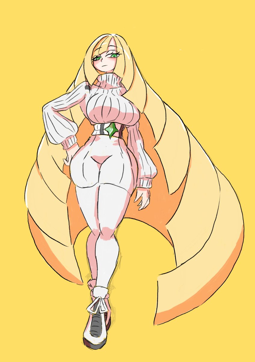 Lusamine wearing her own winter outfit :3

Finally had the night available to finish her, hopefully people like her colored ^^

#Lusamine #digitalart #fanart #Pokemon #Pokemonart #sketch