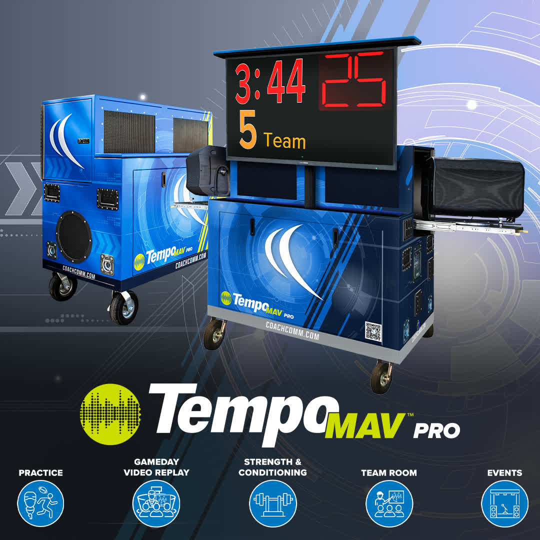🎧Take pro-level audio, video, and practice control anywhere you coach. 

<a href="/CoachComm/">CoachComm</a> Tempo MAV is a rugged, portable Mobile Audio Video system built for total command—on the field, in the weight room, locker room, or on the road. #ad

🔗 Learn more: bit.ly/4pHTLQe