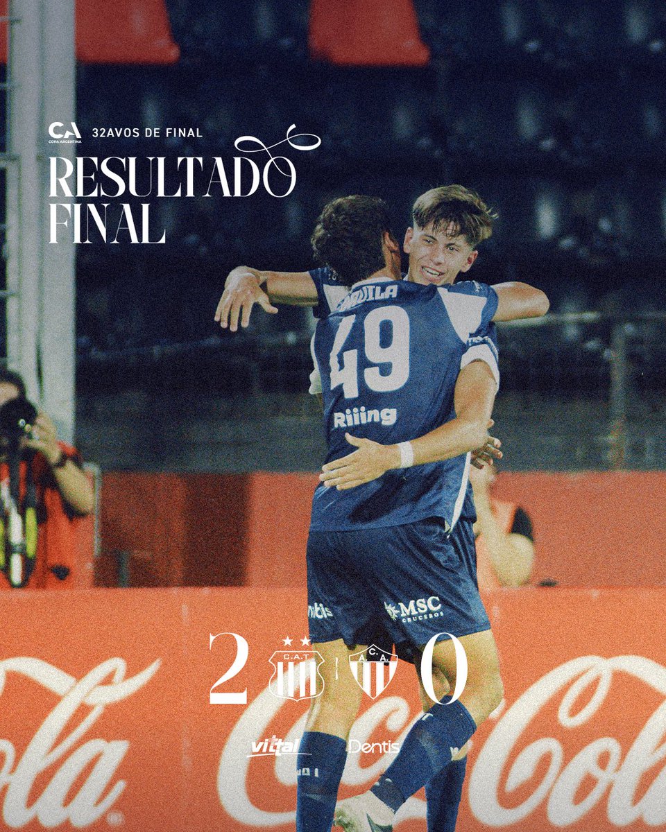 CATalleresdecba's tweet image. 🏟️ #𝐓𝐚𝐥𝐥𝐞𝐫𝐞𝐬𝐀𝐫𝐠𝐞𝐧𝐭𝐢𝐧𝐨𝐃𝐞𝐌𝐞𝐫𝐥𝐨  - GANÓ TALLERES

#Talleres 2 - #ArgentinoDeMerlo 0 

🔵⚪️ #NacidosEnTalleres #CopaArgentinaAXIONenergy🏆