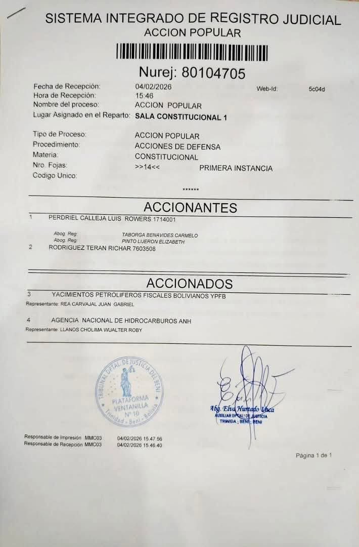 reddtvoficial's tweet image. Empiezan denuncias contra Gobierno de Rodrigo Paz por MALA CALIDAD de gasolina

Una #demanda constitucional fue interpuesta ante la Sala Constitucional Primera contra @YPFB_corp y la @AnhBolivia, a raíz de denuncias por la presunta comercialización de #combustible en mal estado