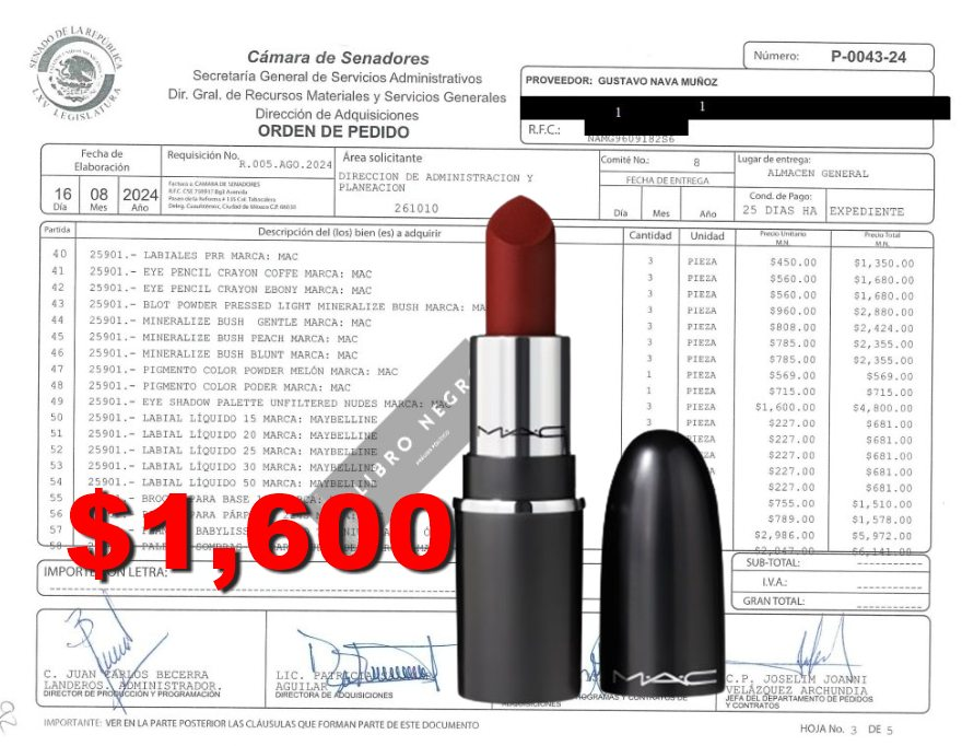 taller2006's tweet photo. Una pregunta Senadora @LauraI_Castillo 
Si las Senadoras pagan los servicios del Salón de Belleza en el Senado ¿Por qué el Senado paga los insumos del Salón de Belleza? https://t.co/qoSNrCV4jb