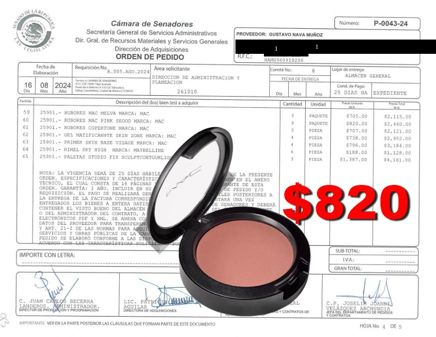taller2006's tweet photo. Una pregunta Senadora @LauraI_Castillo 
Si las Senadoras pagan los servicios del Salón de Belleza en el Senado ¿Por qué el Senado paga los insumos del Salón de Belleza? https://t.co/qoSNrCV4jb