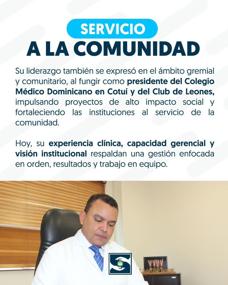 #ConoceAlDirector del SNS.

El liderazgo gremial y una gestión eficiente y comprometida, son algunas de las características que definen la trayectoria del nuevo director ejecutivo del SNS, doctor Julio Landrón.

Desliza para conocer sus logros profesionales y servicio.