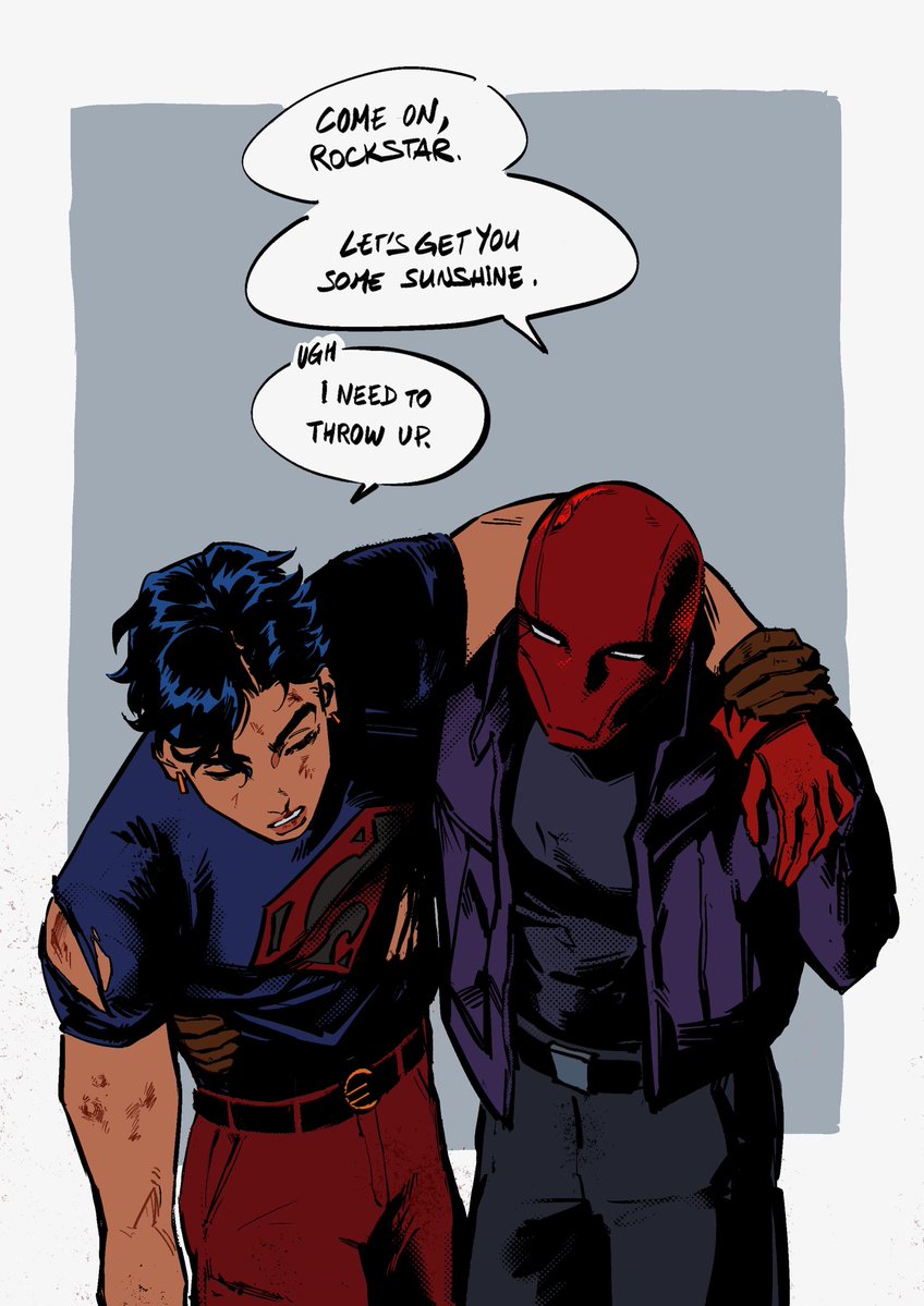 cookingbatter's tweet image. This is a job for Superboy! (And Red Hood??)
