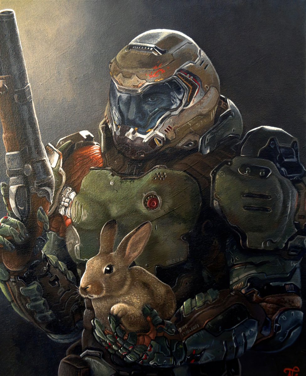 Hatovenant's tweet photo. Daisy is confirmed to be a part of the DOOM: The Dark Ages DLC 🐰

(flashback perhaps?) https://t.co/W9ryX3WRki