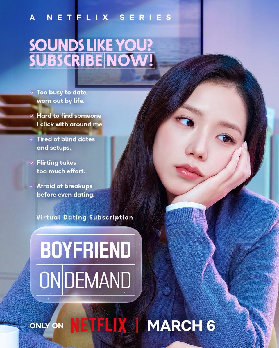 BLINKS, TENEMOS FECHA: 'Boyfriend On Demand', serie protagonizada por JISOO, estará disponible en Netflix el próximo 06 de marzo