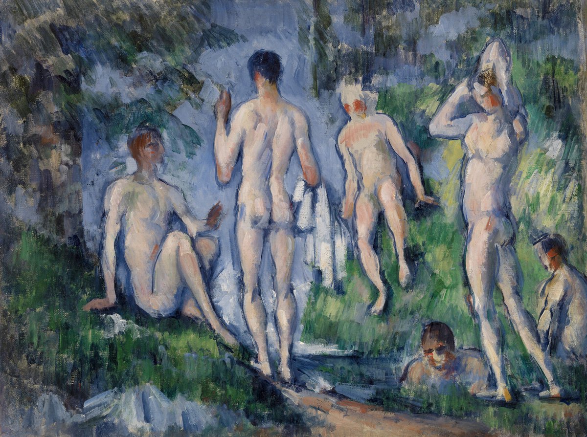 Group of Bathers (Groupe de baigneurs)  by Paul Cézanne collection.barnesfoundation.org/objects/6963/