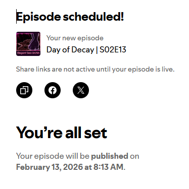 Elegant Sea Urchin is continuing next Friday~
Any fans out there who've been waiting I appreciate you sticking around
-or even if you've fallen off and check in now and then as I navigate life and this eldritch story c:
#elegantseaurchin #audiodrama #lovecraft #fiction