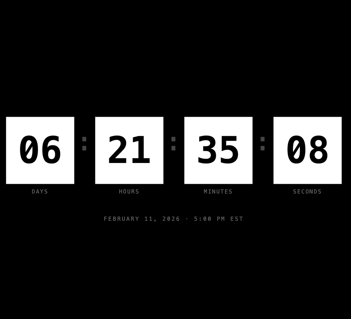 One Week
mesa.fun/countdown
