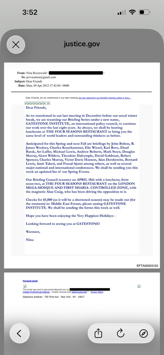 Blue MAGA/Zionist Esther Kim Varet -who constantly gaslights critics of Israel &amp; calls her own constituents “domestic terrorists”-tried to convince everyone she cared about the Epstein list . Meanwhile her Islamophobia pushing wealthy relative is on the list talking to Epstein.
