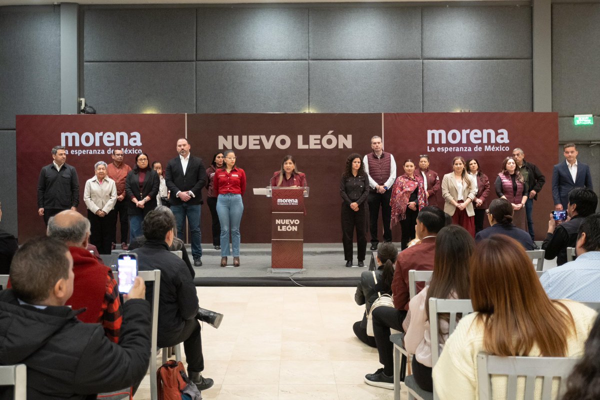 PartidoMorenaMx's tweet photo. El rumbo es claro: que los recursos públicos se traduzcan en derechos y no en privilegios.

Hoy desde Nuevo León, se fijaron prioridades para 2026: apoyar a quienes más lo necesitan, frenar abusos, garantizar justicia territorial y cerrar la puerta al despilfarro. https://t.co/HO6Gijdfxr