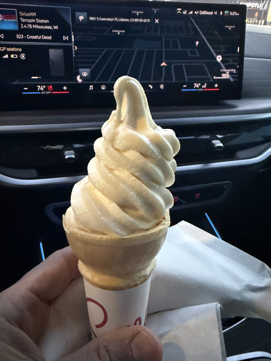 Every once in a while after work, I have to stop by Chick-fil-A and grab an ice cream cone. Tonight was an ice cream cone night. #Cheers