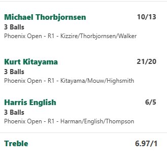 Phoenix Open 1st Round 3 Ball Treble 🏌️
