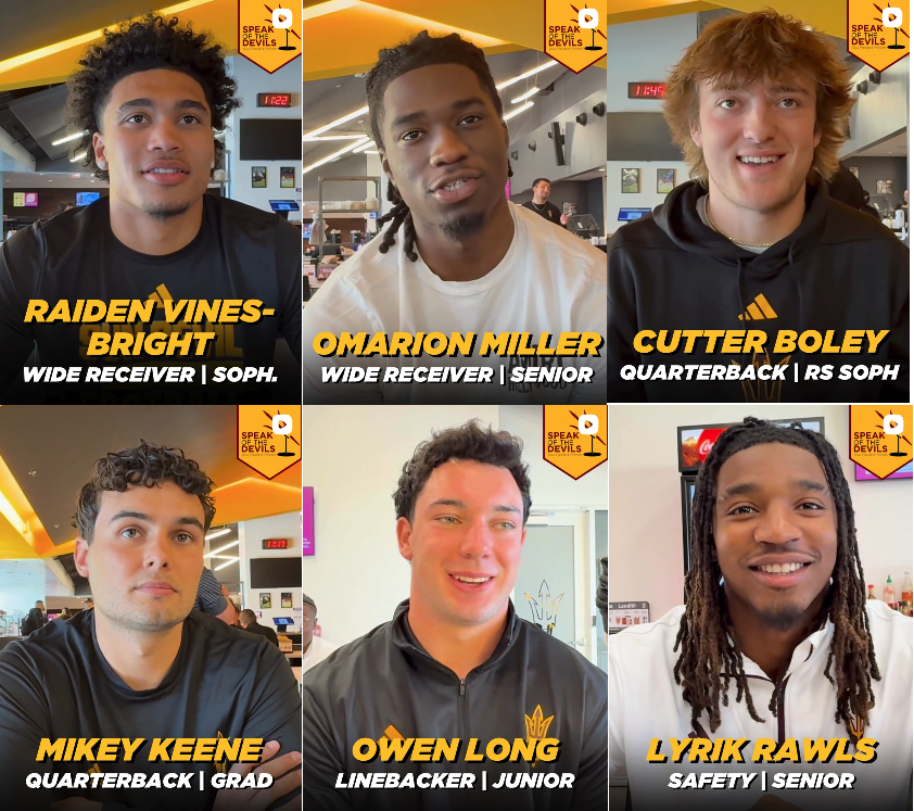 Now's a great time to get to know some new Sun Devils:
QB Cutter Boley: youtu.be/pp2XcgIXKpc

QB Mikey Keene: youtu.be/b0FQlET2z7U

WR Omarion Miller: youtu.be/BjYWdLekGlw

WR Raiden Vines-Bright: youtube.com/shorts/GghCRet…

S Lyrik Rawls: youtube.com/shorts/6UTOnrh…

LB Owen