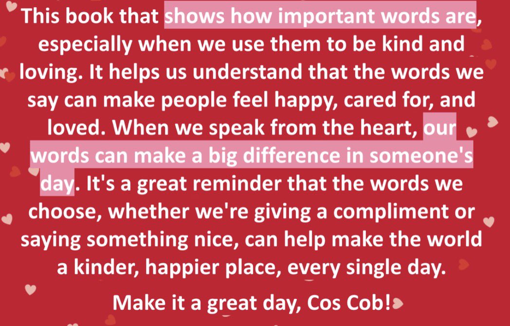 Kerry and I helped #CosCobSchool celebrate #WorldReadAloudDay by reading #WordsandYourHeart by Kate Jane Neal during lunches. #WordshavePOWER. <a href="/GPSDistrict/">Greenwich Public Schools (aka Ms. Pia Ledina)</a>