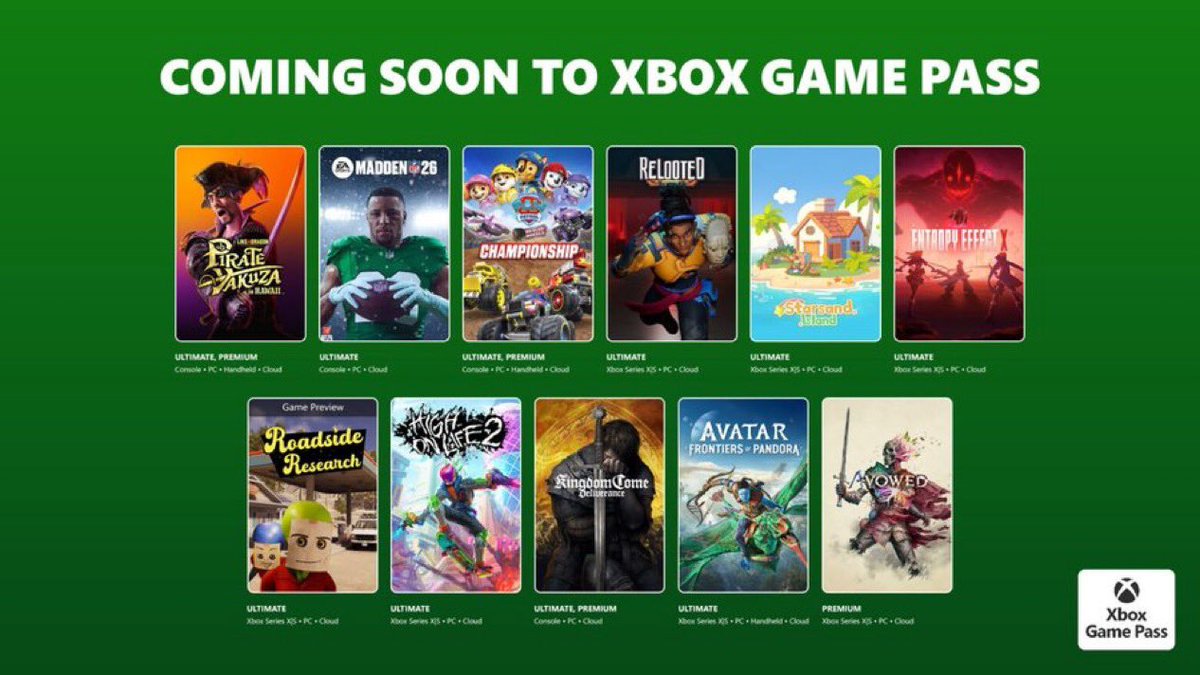 More Games!!!!

More and more games are on the way to <a href="/XboxGamePassPC/">PC Game Pass</a> <a href="/XboxGamePass/">Xbox Game Pass</a> 

More info:

news.xbox.com/en-us/2026/02/…

<a href="/XboxANZ/">Xbox ANZ</a> <a href="/Xbox/">Xbox</a>