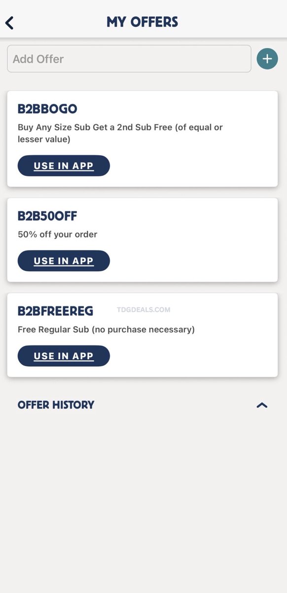 🥪🔥 JERSEY MIKE’S PROMO CODES

Grab a FREE Regular Sub with B2BFREEREG
Take 50% OFF your order using B2B50OFF
Buy One, Get One Sub with B2BBOGO

Valid at select locations only
👉 Check eligibility here: link.tdgdeals.com/PRlyD