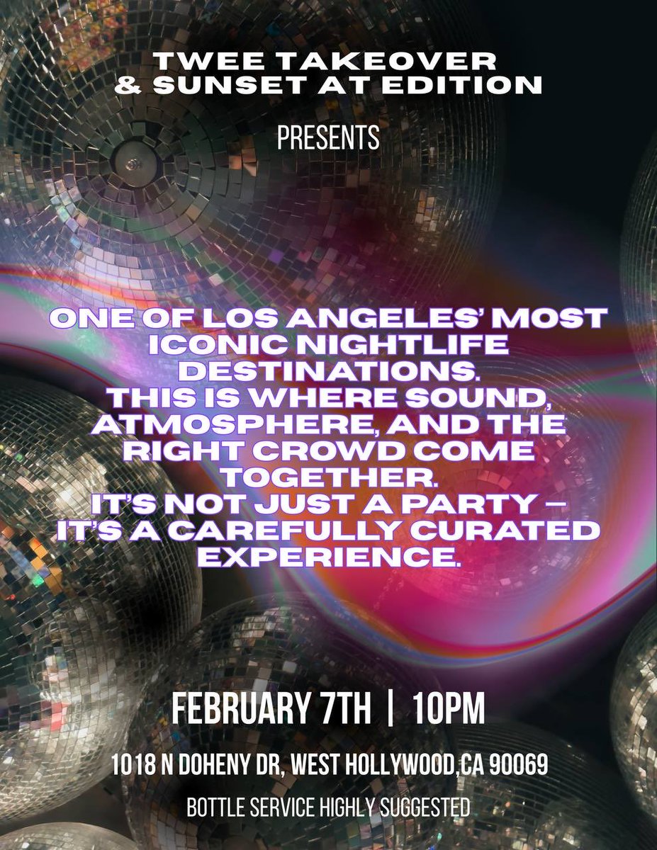 Come to my Dj set on Saturday we’re celebrating my birthday.