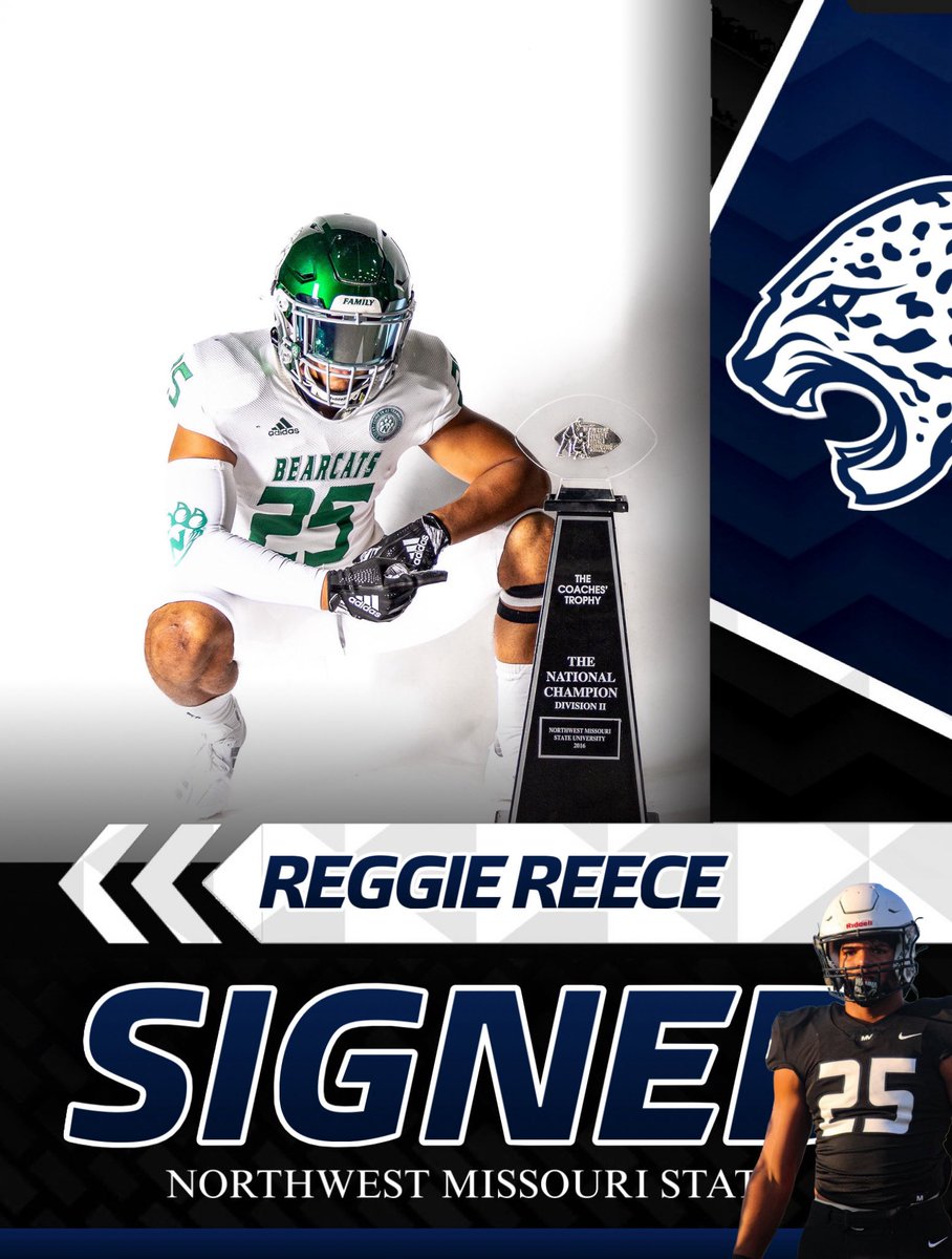 MVJaguar's tweet photo. 𝓢𝓲𝓰𝓷𝓮𝓭 • RB Reggie Reece - NW Missouri State
Congrats Reggie!
#1-0 #MVMade https://t.co/g81xyhfhS2