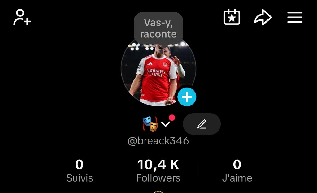 Arsenal3103's tweet photo. Compte TikTok vendu à @Arcadehshs merci pour la confiance. https://t.co/MbfRgxM0A7