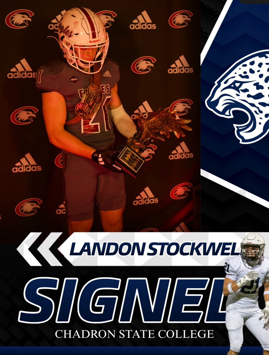 MVJaguar's tweet photo. 𝓢𝓲𝓰𝓷𝓮𝓭 • DB Landon Stockwell - Chadron State
Congrats Landon!
#1-0 #MVMade https://t.co/7pFOxRKbks