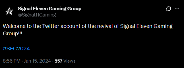 Signal Eleven Gaming Group tweet media