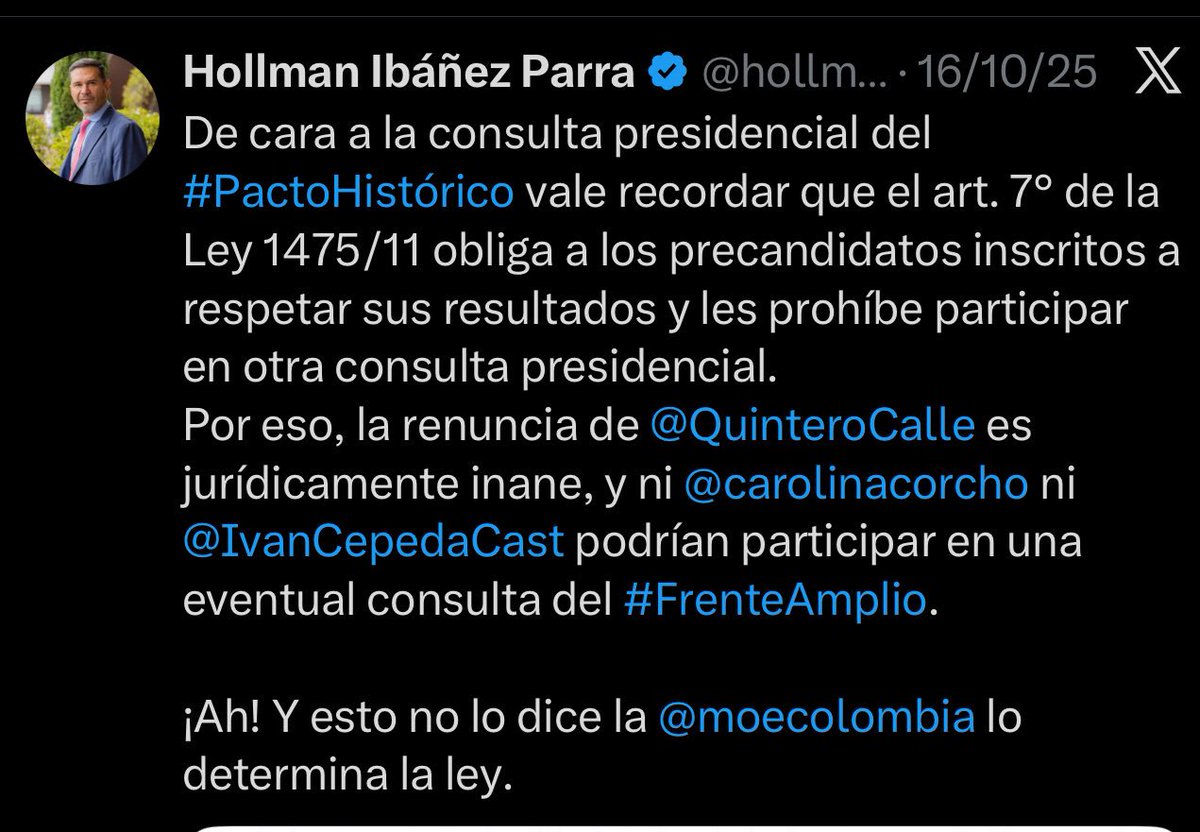 Gustavo Bolívar tweet media