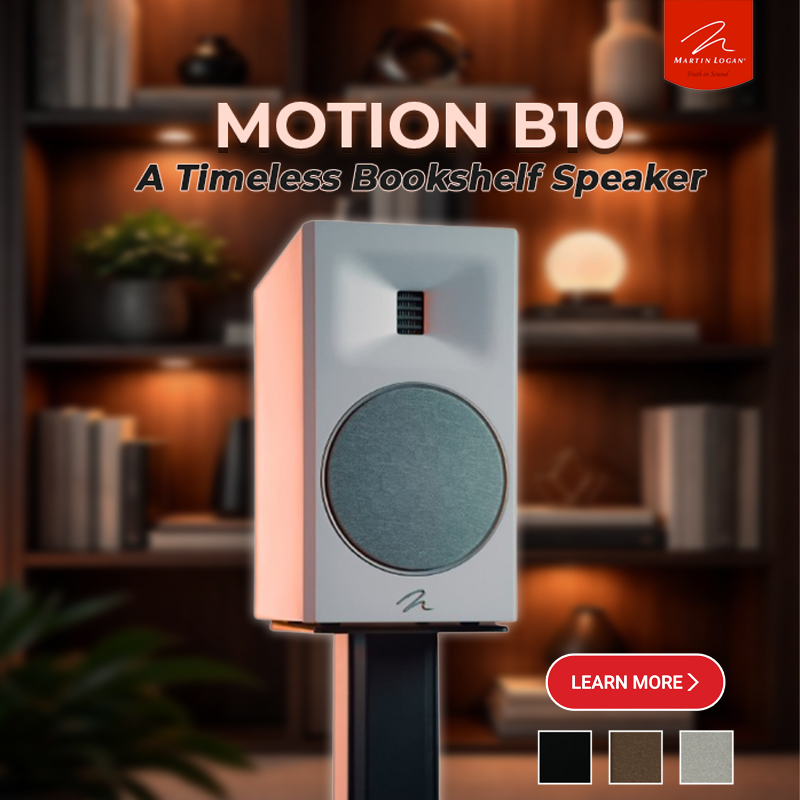 AudioholicsLive's tweet photo. Have you tried the @MartinLoganLtd Motion B10 bookshelf speakers?
Folded Motionโข detail + compact design = serious performance.
๐ง @AudioAdvice affiliate link ๐ https://t.co/WmYCwKlUTS
#MartinLogan #MotionB10 #Audiophile #HiFi #HomeTheater https://t.co/eF7MEnYa27