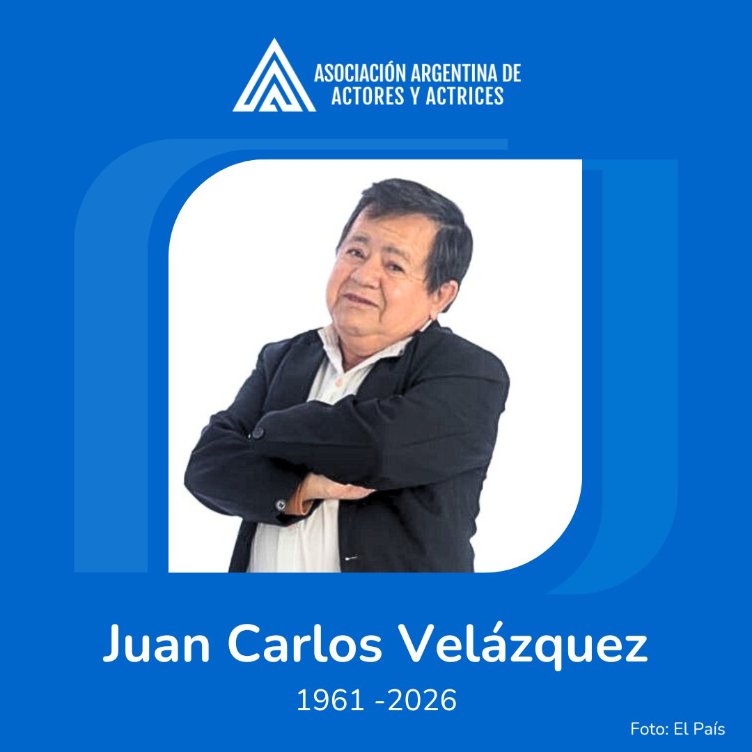 Con profundo pesar despedimos a nuestro afiliado, el actor Juan Carlos Velázquez, conocido popularmente como “el Mini”, quien se destacó por sus memorables actuaciones humorísticas en televisión. actores.org.ar/juan-carlos-ve…