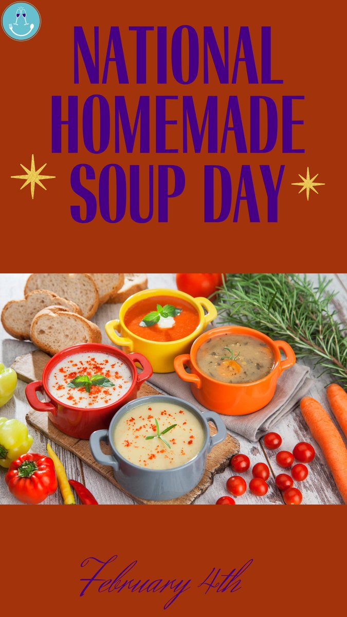 holidaylicious_'s tweet photo. It is National Homemade Soup Day.
Slow simmered, simple ingredients, and recipes passed down or improvised on the spot. Homemade soup is comfort, creativity, and care in one bowl.

#NationalHomemadeSoupDay #SoupSeason #ComfortFood #HomeCooking #FoodHolidays #Holidaylicious https://t.co/truCWEQ3tg
