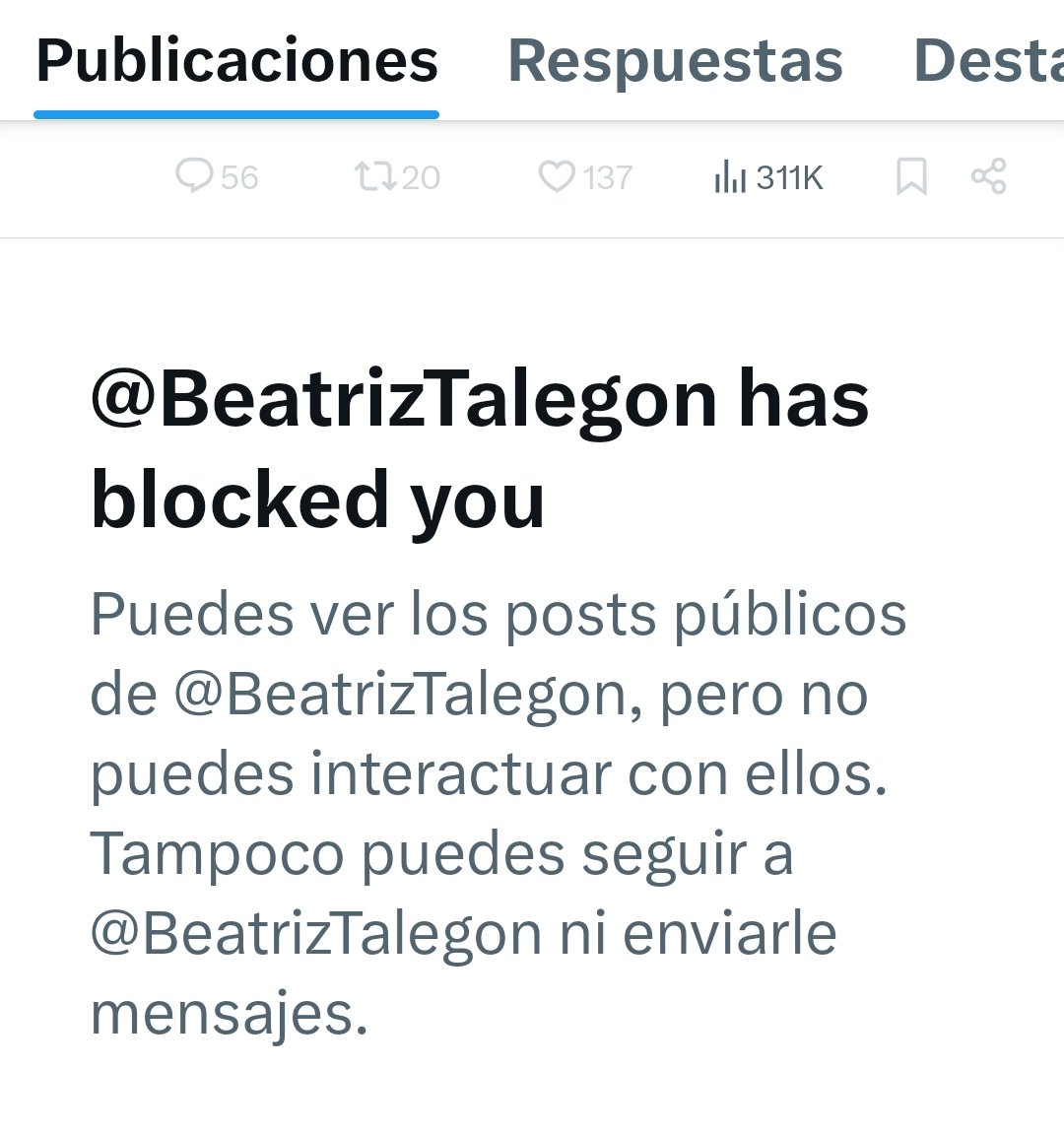 DanielSam74's tweet image. La iluminada de Bea Talegon, me ha bloqueado 😭😭😭😭
