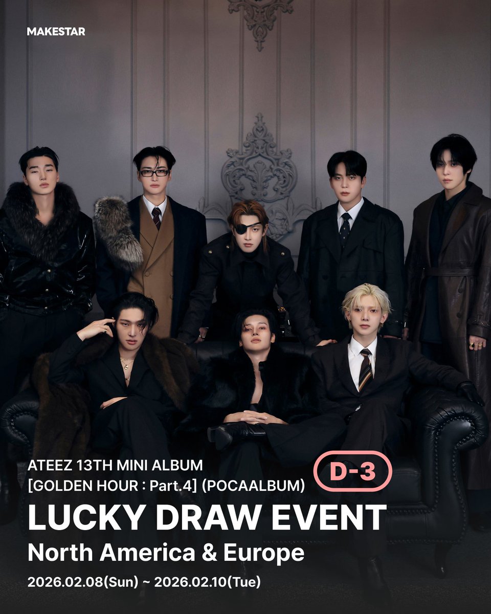 🖤 ATEEZ 13TH MINI ALBUM [GOLDEN HOUR : Part.4](POCAALBUM) LUCKY