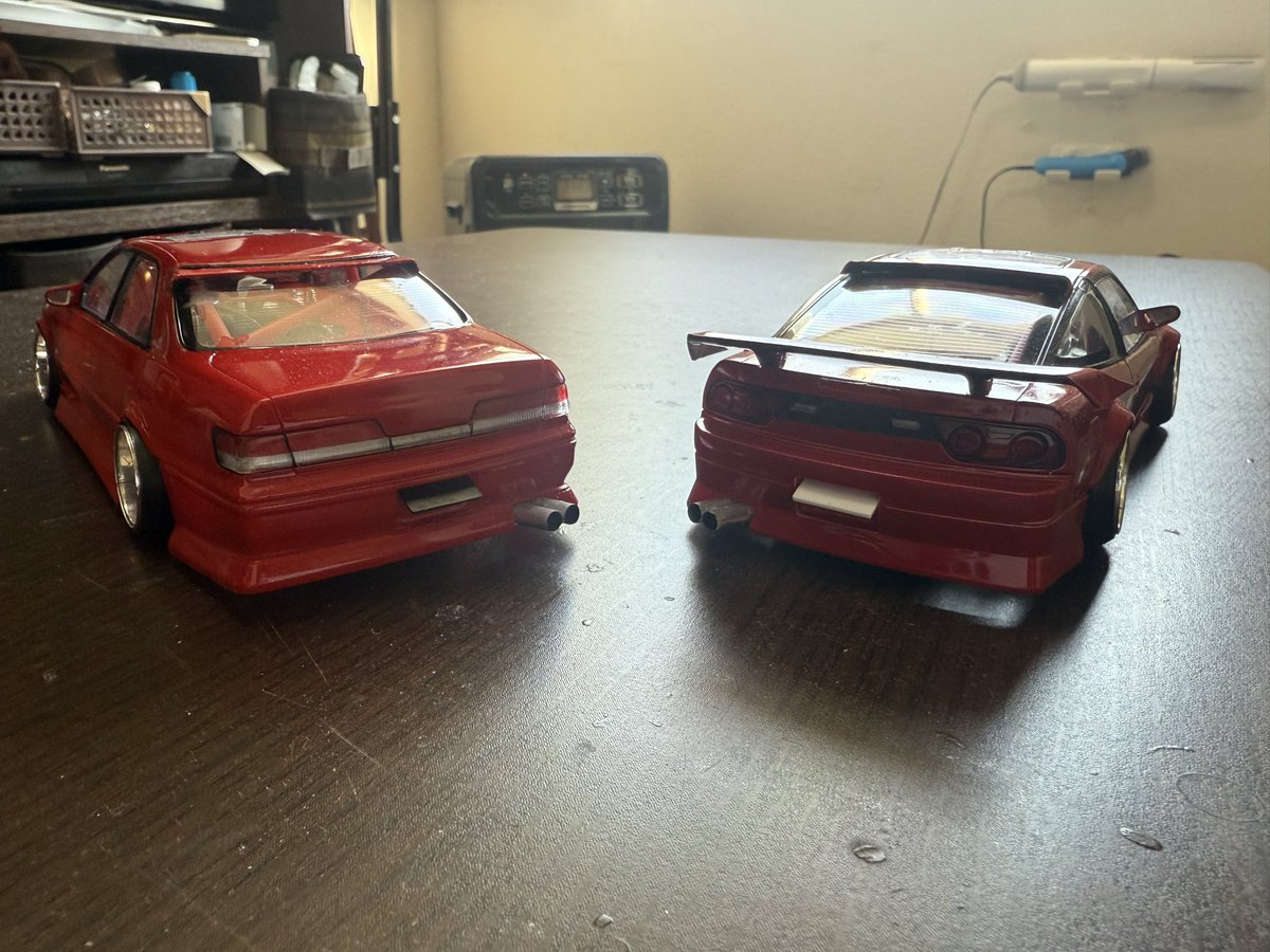 mwWMdVFFqr69300's tweet image. #ミニッツ
#MRD
#プラモデル
#180sx
#マーク2 
3Lの180sx.5Lのマーク2