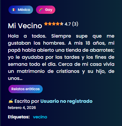 relatos_gay_cl's tweet photo. 𝗥𝗘𝗟𝗔𝗧𝗢: Mi vecino 🍆🔥

𝗥𝗘𝗟𝗔𝗧𝗢 𝗖𝗢𝗠𝗣𝗟𝗘𝗧𝗢: https://t.co/XnYXEzLXwq https://t.co/VWG1tH8pjl