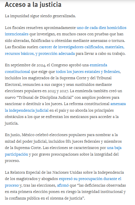MLopezSanMartin's tweet photo. El duro informe de @hrw_espanol sobre México:

-Retrocesos democráticos heredados del sexenio anterior
-Tasa de más de 25 homicidios por cada 100 mil habitantes
-Más de 130 mil personas desaparecidas
-Impunidad generalizada
-Acceso limitado a la información pública https://t.co/Gel2bhQtvg
