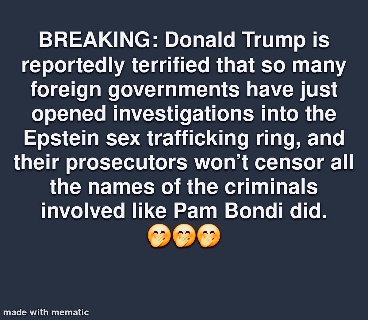 Foreign governments showing us how accountability and justice works.