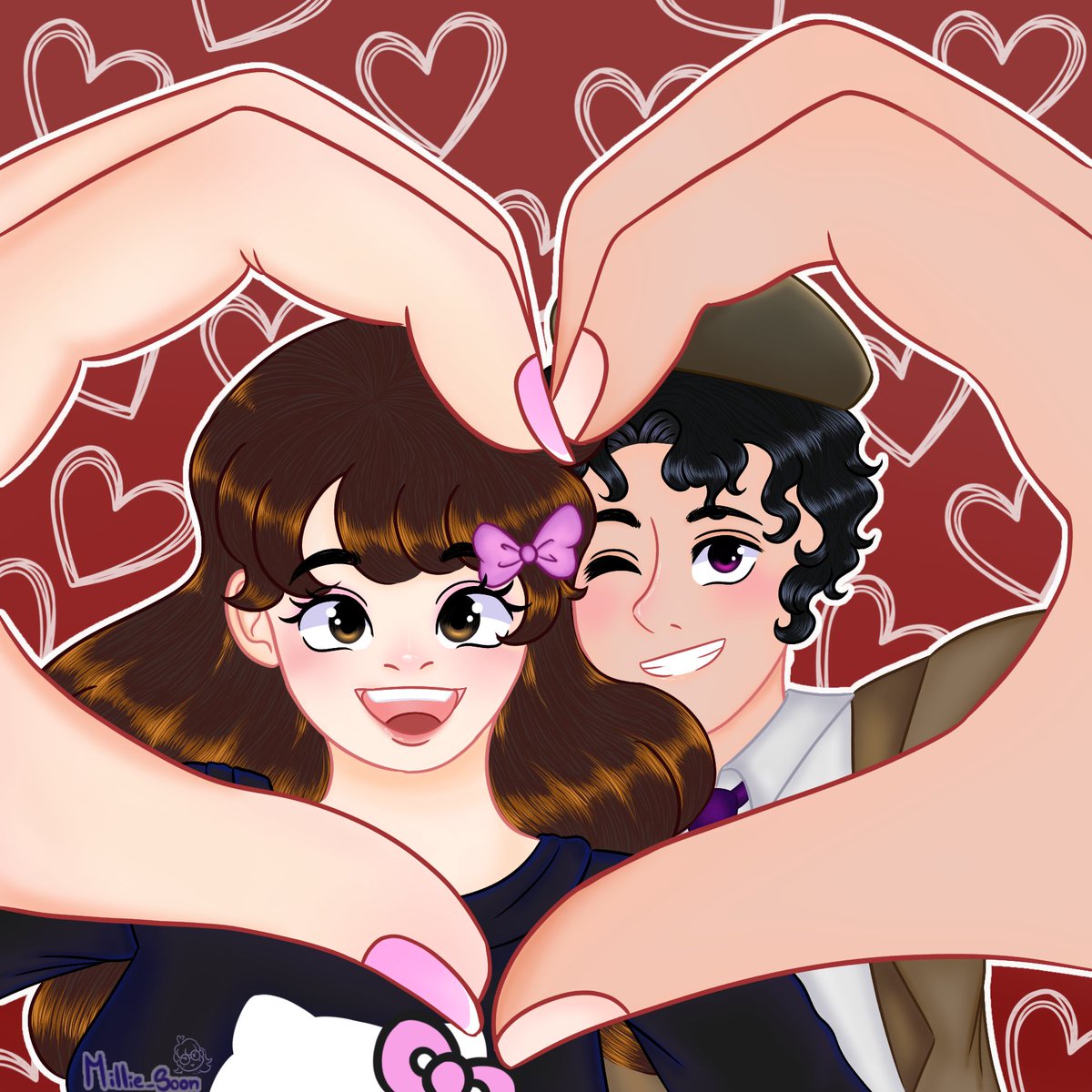 Kiraa_meel's tweet image. Dibujito con mucho amor y cariño para @its__barto y @DoloPerego1 de sus skins de minecraft!💖🌷