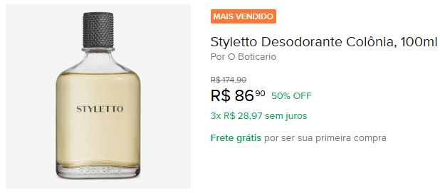 PromosJao's tweet photo. ESSE É CLÁSSICO

Styletto Desodorante Colônia, 100ml

Por 86,90

https://t.co/bKGltRaIH5

#mercadolivre #meli #perfume https://t.co/UwxVdZ2LxL