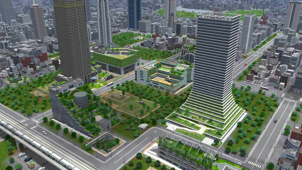 【#A9evo 詳細情報振り返り④】
■緑化された新時代の街
近年世界的に進められている都市部の緑化を受けて、本作でも緑化が施された高層ビルやショッピングモールを収録しました。
緑と共存する新時代の建物で街を彩りましょう🌳

🔽公式サイトはこちら
atrain.jp/title/a9evo/