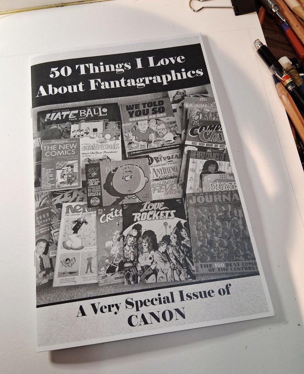 PlasticGrapes99's tweet photo. To celebrate the 50th anniversary of @fantagraphics, Colin Blanchette and Alex Eklund have assembled this special edition of CANON where they delve into their favorite things about the publisher! It's a super fun and fascinating read! #altcomics
https://t.co/JGbKDaT87Y https://t.co/wZ5xCh5xV1