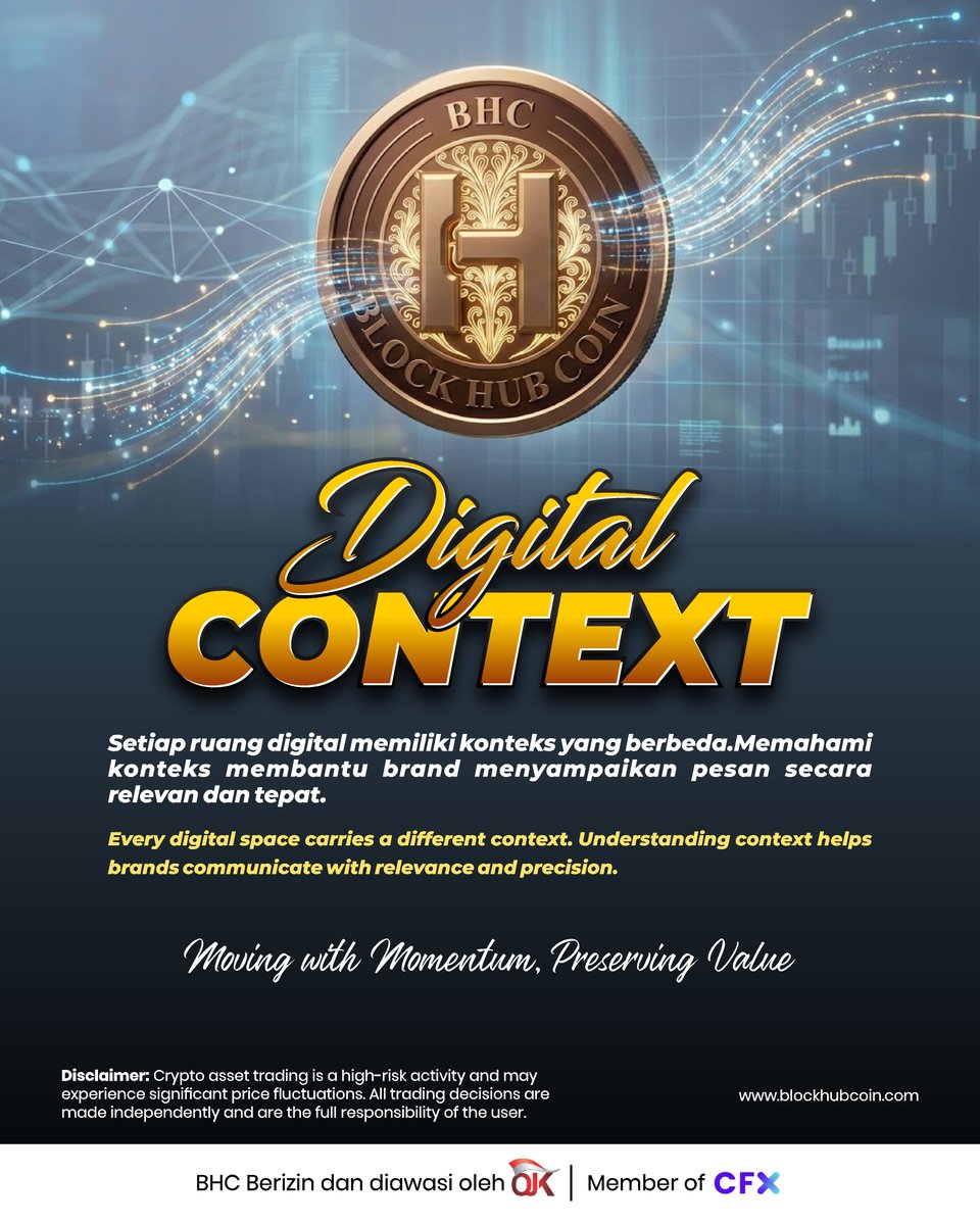 bhcofficial_id's tweet photo. Setiap ruang digital punya konteksnya sendiri. Pahami konteks, sampaikan pesan dengan lebih relevan dan tepat. 🚀
#DigitalContext #BlockHubCoin #CryptoIndonesia #BrandStrategy #Web3 https://t.co/b78j03Dt7u