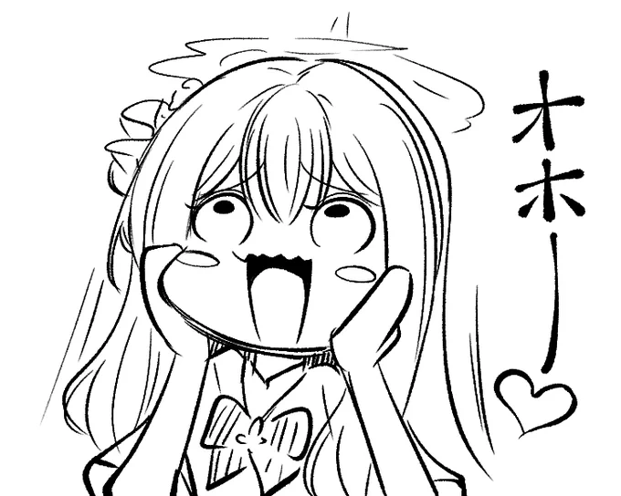 ミカちゃんが荒ぶってるの描くの楽しすぎる 