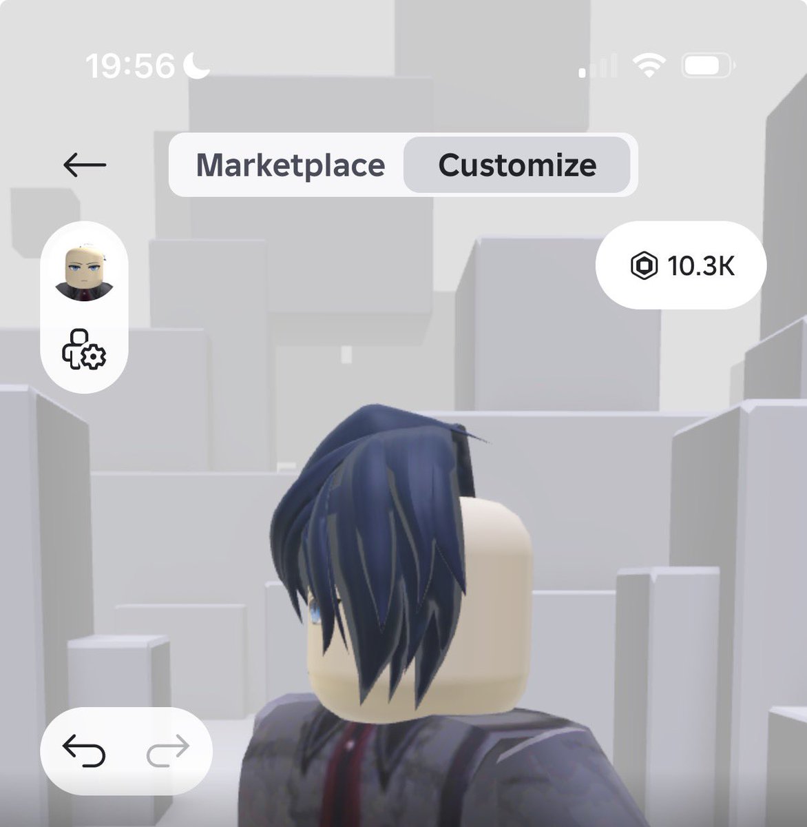 Trial and error to make empty sekai Kaito in Roblox..