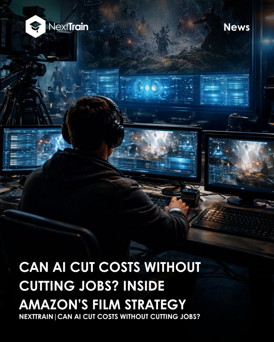 Amazon is using AI to speed up TV &amp; film production at MGM Studios, cutting costs while keeping creatives involved. 

Is this the future of Hollywood or the start of a new debate?

Dive deeper: nexttrain.io

#AIinFilm #Amazon #Nexttrain