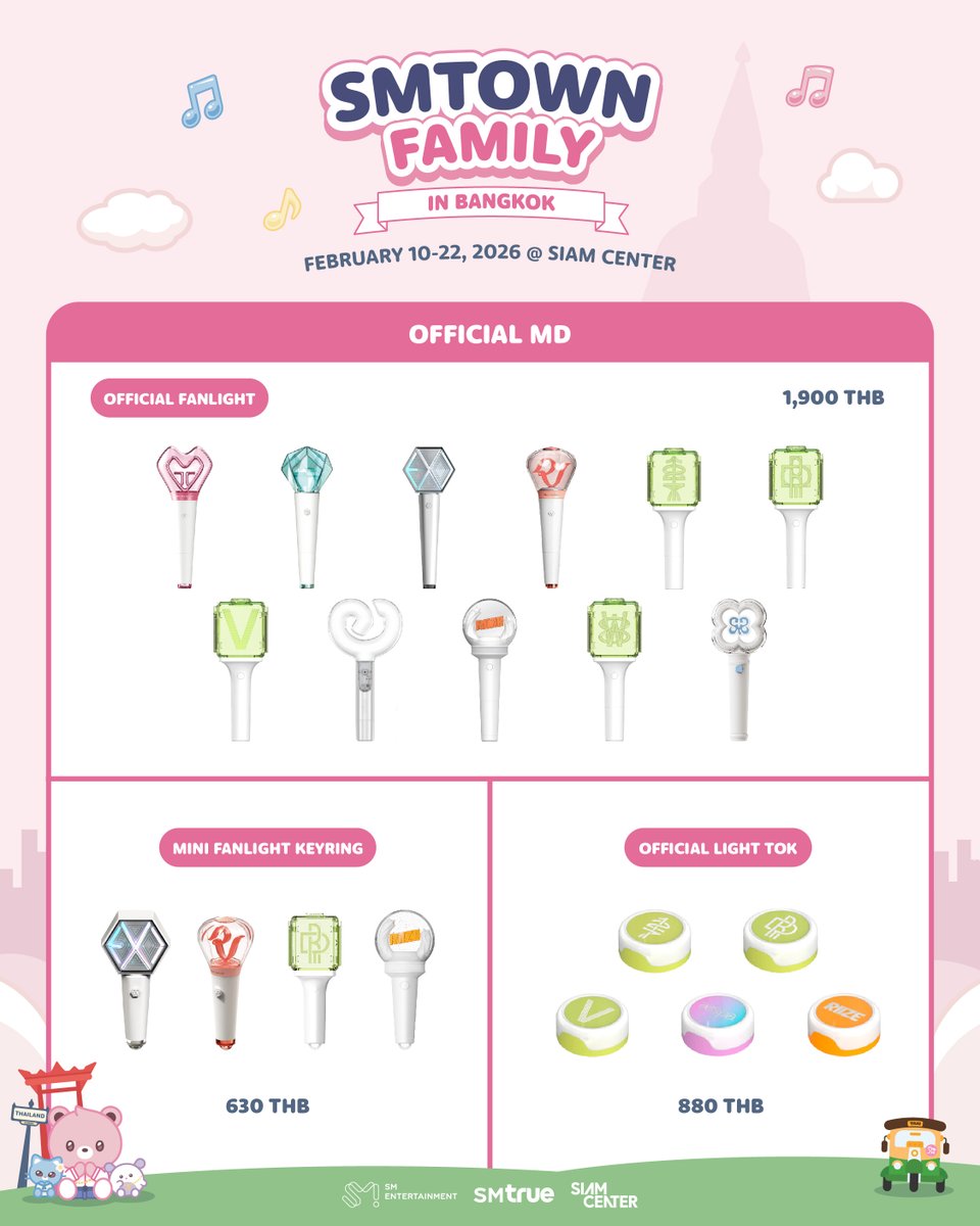 SMTrueThailand's tweet image. 💝 รายการสินค้า THAILAND LIMITED EDITION MD และ OFFICIAL MD 💝
⠀
𝗦𝗠𝗧𝗢𝗪𝗡 𝗙𝗔𝗠𝗜𝗟𝗬 𝗜𝗡 𝗕𝗔𝗡𝗚𝗞𝗢𝗞 𝗣𝗢𝗣-𝗨𝗣
⠀
💗 วันและเวลาทำการ :
⠀
⠀⠀ 10 กุมภาพันธ์ 2569 (อังคาร)
⠀⠀ 🕚 เวลา 11:00 ~ 21:30 น. เท่านั้น
⠀
⠀⠀ 11 กุมภาพันธ์ 2569 (พุธ) ~ 22 กุมภาพันธ์ 2569…